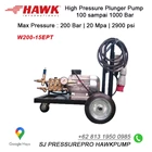 Hydrotest Hawk Pump NHD1515L Flow rate 15.0Lpm 150Bar 2200Psi 1450Rpm 5.8HP 4.3Kw SJ PRESSUREPRO HAWK PUMPs 0811 913 2005 / (021) 8661 2083 10