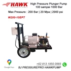 Hydrotest Hawk Pump NHD1515L Flow rate 15.0Lpm 150Bar 2200Psi 1450Rpm 5.8HP 4.3Kw SJ PRESSUREPRO HAWK PUMPs 0811 913 2005 / (021) 8661 2083 6