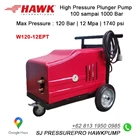 Pompa Hydrotest Hawk Pump NHD1220L Flow rate 12.0Lpm 200Bar 3000Psi 1450Rpm 6.1HP 4.5Kw 7