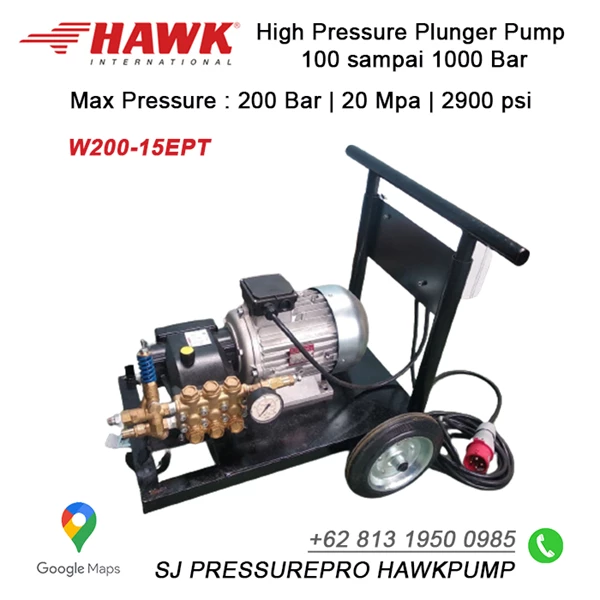 Hydrotest Hawk Pump NMT1520R Flow rate 15Lpm 200Bar 3000Psi 1450Rpm 7.7HP 6Kw SJ PRESSUREPRO HAWK PUMPs O8I3 I95O O985