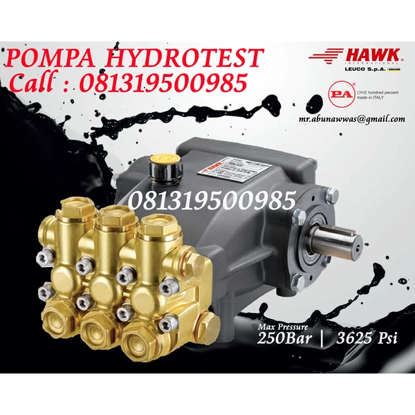 Pompa Hydrotest Hawk Pump NPM1525R Flow rate 15.0Lpm 250Bar 3625Psi 1450Rpm 9.6HP 7.1Kw SJ PRESSUREPRO HAWK PUMPs O8I3 I95O O985