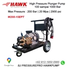 Pompa Hydotest Hawk Pump GXT8020SL Flow rate 80Lpm 200Bar 2900Psi 1000Rpm 41.1HP 30.2Kw 7