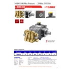 High Pressure Pump Hawk Pump NHD8520R Flow rate 8.5Lpm 200Bar 3000Psi 1450Rpm 4.3HP 3.2Kw SJ PRESSUREPRO HAWK PUMPs O8I3 I95O O985 1