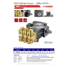 High Pressure Pump Hawk Pump NMT1220R Flow rate 12.5Lpm 200Bar 3000Psi 1450Rpm 6.4HP 4.7Kw SJ PRESSUREPRO HAWK PUMPs O8I3 I95O O985 1