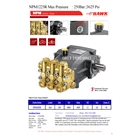 High Pressure Pump Hawk Pump NPM1225R Flow rate 12.0Lpm 250Bar 3625Psi 1450Rpm 7.7HP 5.6Kw 1