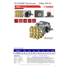 High Pressure Pump Hawk Pump XLT3020ISR Flow rate 30.0Lpm 200Bar 2900Psi 1000Rpm 16HP 12Kw SJ PRESSUREPRO HAWK PUMPs O8I3 I95O O985 1
