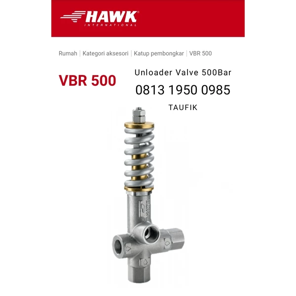 Unloader Valve bypass high pressure Pump pompa hydrotest 300bar