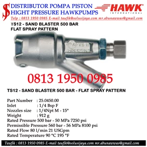 TS12  Nozzle SAND BLASTER 500 BAR PN 25.0450.00 High Pressure Pump