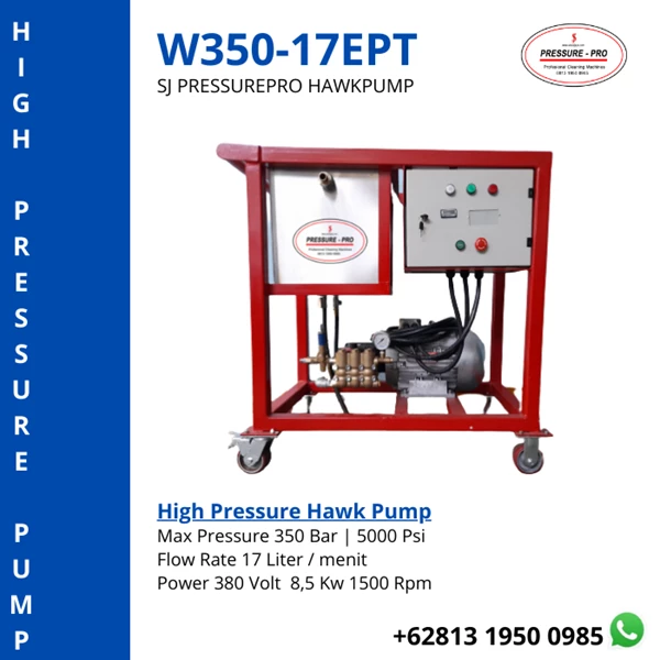 Pompa Hydrotest 350 bar  5000 Psi  15 Lpm SJ PRESSUREPRO HAWK PUMPs O8I3 I95O O985