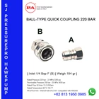 BALL-TYPE QUICK COUPLING 220 BAR Suku Cadang Pompa O8I3 I95O O985 1