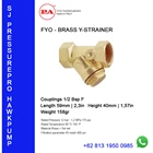 FYO - BRASS Y-STRAINER 1/2 SJ PRESSUREPRO HAWK PUMPs O8I3 I95O O985 1