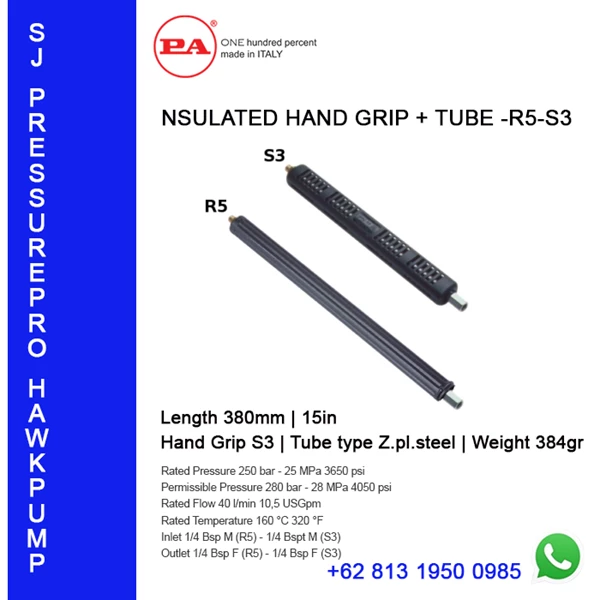 INSULATED HAND GRIP + TUBE -R5-S3 Suku Cadang Pompa O8I3 I95O O985