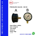 PRESSURE GAUGE - ND 63 Suku Cadang Pompa O8I3 I95O O985 2