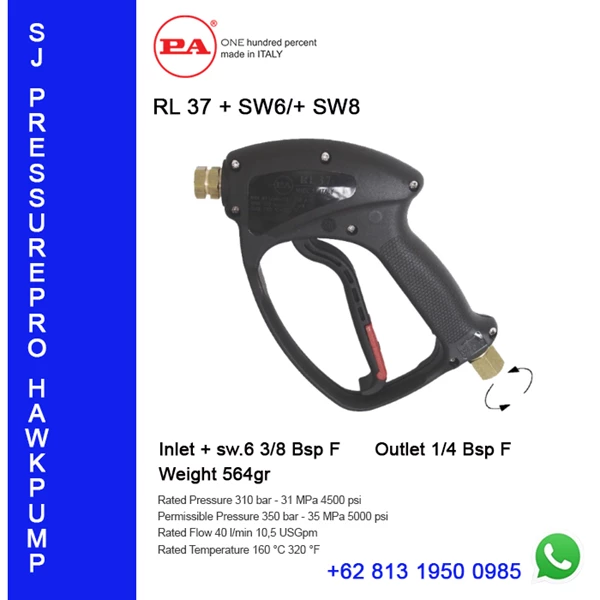 Spray Gun RL 37 + SW6/+ SW8 Suku Cadang Pompa O8I3 I95O O985