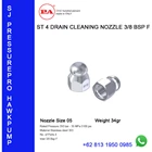 DRAIN CLEANING NOZZLE 1/4 BSP F Suku Cadang Pompa SJ PRESSUREPRO HAWK PUMPs O8I3 I95O O985 2