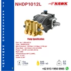 High Pressure Pump HAWK  120 Bar NHDP0612L SJ PRESSUREPRO HAWK PUMPs O8I3 I95O O985 2