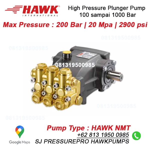 Pompa Hydrotest NMT1220L 200Bar 20Mpa 2900psi 12.5 l/min SJ PRESSUREPRO HAWK PUMPs O8I3 I95O O985