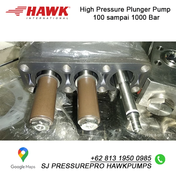 High Pressure Homogenizer Pump Max Pressure : 200 Bar  20 Mpa  2900 psi Flow Rate : 15.0 lpm  4.0 US GPM hawk NMT1520ESL SJ Pressurepro Hawk Pump O8I3 I95O O985