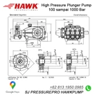 Mesin Hydrotest Max Pressure : 250 Bar  25 Mpa  3625 psi Flow Rate : 18.0 lpm  4.7 US GPM HAWK NPM1825R SJ Pressurepro Hawk Pump O8I3 I95O O985 6