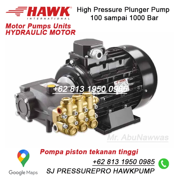 Mesin Hydrotest Max Pressure : 250 Bar  25 Mpa  3625 psi Flow Rate : 18.0 lpm  4.7 US GPM HAWK NPM1825R SJ Pressurepro Hawk Pump O8I3 I95O O985