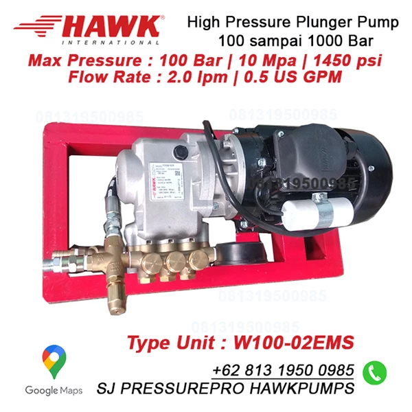 Pompa Hydrotest 100 Bar 2 lpm SJ PRESSUREPRO HAWK PUMPs O8I3 I95O O985