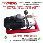 Pompa Hydrotest  100 Bar 8 lpm SJ PRESSUREPRO HAWK PUMPs O8I3 I95O O985 4